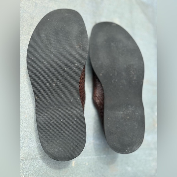 To Boots of New York by Adam Derrick leather woven slides size 8 brown - Picture 3 of 5